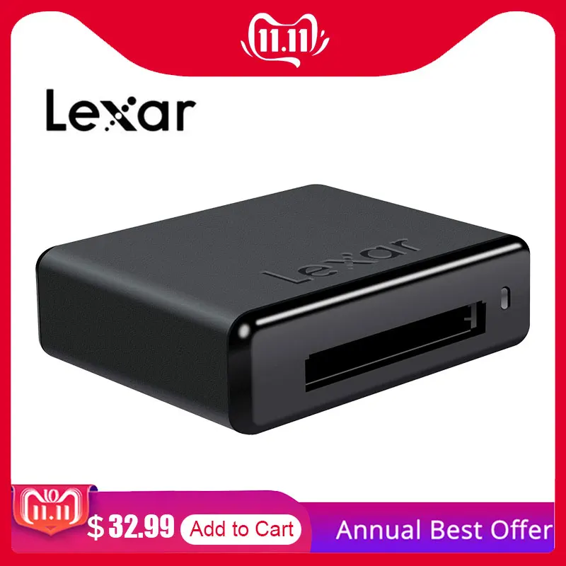 

Lexar Professional CF Card Reader USB3.0 Hub CompactFlash Thunderbolt 2 Black Adapter For HD/3D/4K Video Card Header Converter