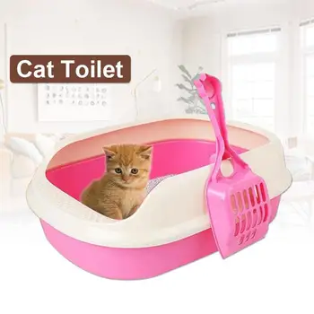 

Cat Litter Shovel Litter Box Toilet Shatter-Resistant Lightweight Cat Toilet Dog Plastic Durable Anti-Breaking Cat Litter Box