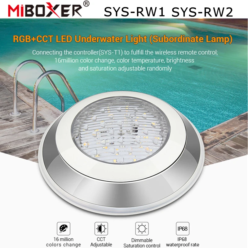 Подводный светильник MiBoxer 12 Вт 27 RGB + CCT светодиодный водонепроницаемый SYS-RW1 IP68