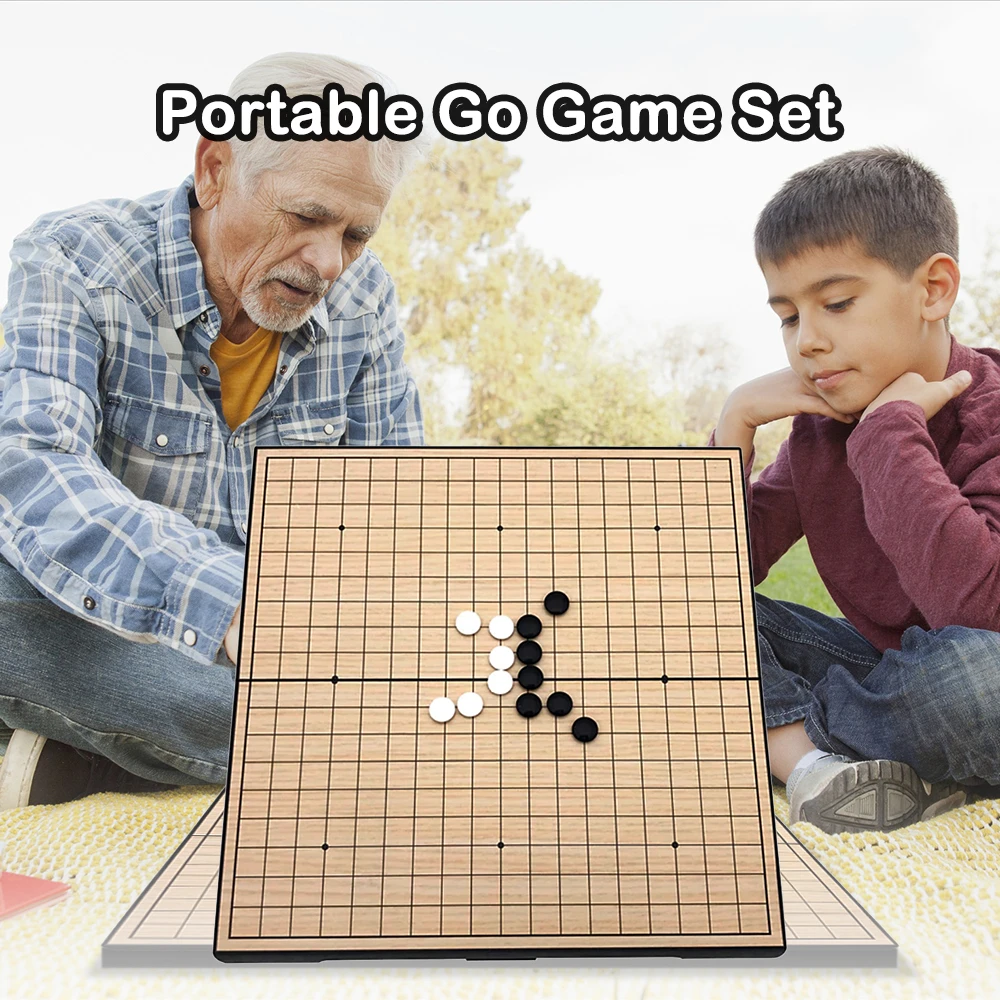Go игровой Набор для путешествий Go настольная игра Магнитная Шахматная настольная игра с пластинами для хранения для взрослых и детей