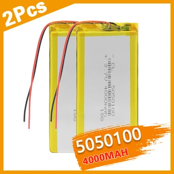 

NEW Promotion 5050100 Model Lithium Polymer Battery 3.7V Li ion Cell Power 2Pcs 4000MAH Large Capacity Rechargeable Batteria