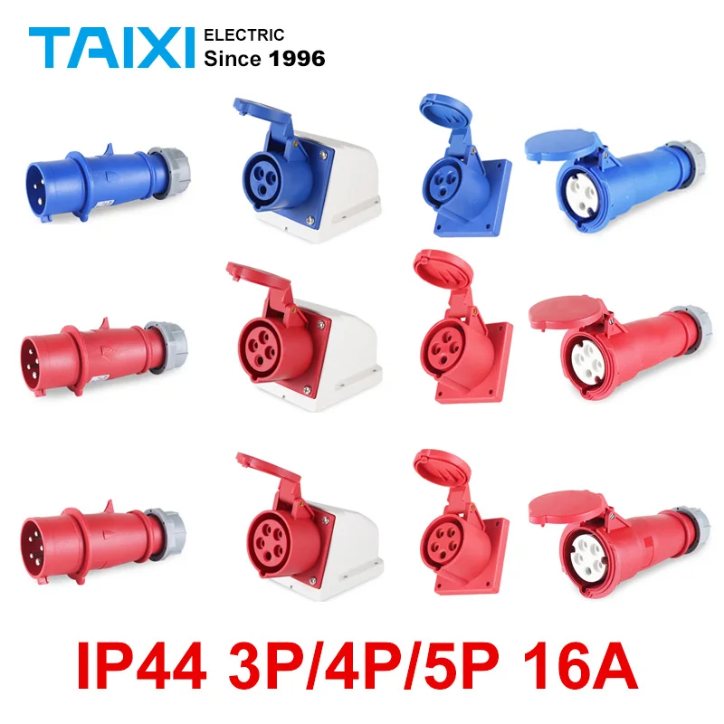

IP44 220V Waterproof and Explosion-proof Power Supply of 16A 3P 4P 5P Euro Standard for Industrial Plug,Socket,connector