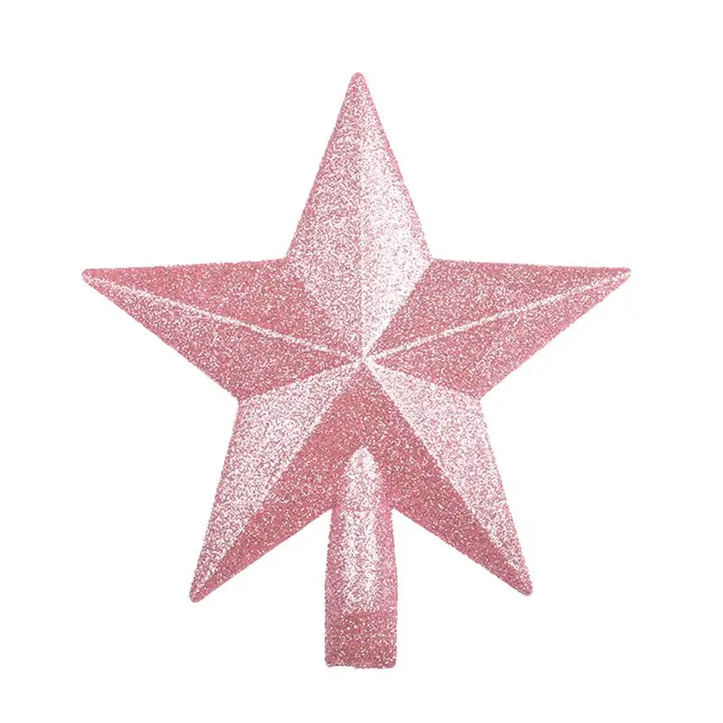 

Pink Christmas Tree Top Sparkle Star Glittering Topper Decorations Ornaments Home Decoration For Store Home