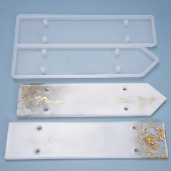 

Transparent Silicone Mold House Door Name Number Plate Resin Casting Mold DIY Resin Crafts Home Decoration Mold