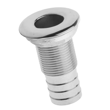 

316 Stainless Boat Thru Hull Fitting Outlet Polished Head for Boat Yacht 1"