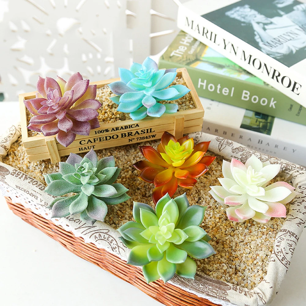 New Bonsai Artificial Succulents Lotus Plants Flower Christmas Wedding Party Supplies Fake Plants Home Garden Decoration