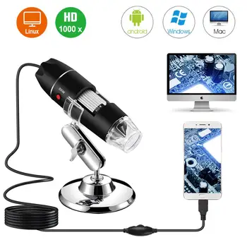 

40x to 1000x USB Digital Microscope Camera Portable Magnification Endoscope OTG Stand for Android Mobile Windows Mac