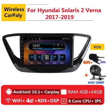 

2 din 8 core android 10 car radio auto stereo for Hyundai Solaris 2 Verna 2017 2018 2019 navigation GPS DVD Multimedia Player