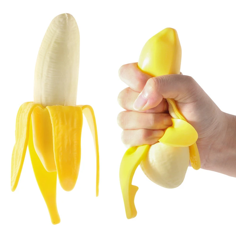 1 шт. эластичный Моделирование Мягкие банановый Squishy игрушки выдавливается декомпрессионное устройство для снятия стресса Антистресс игрушки для детей