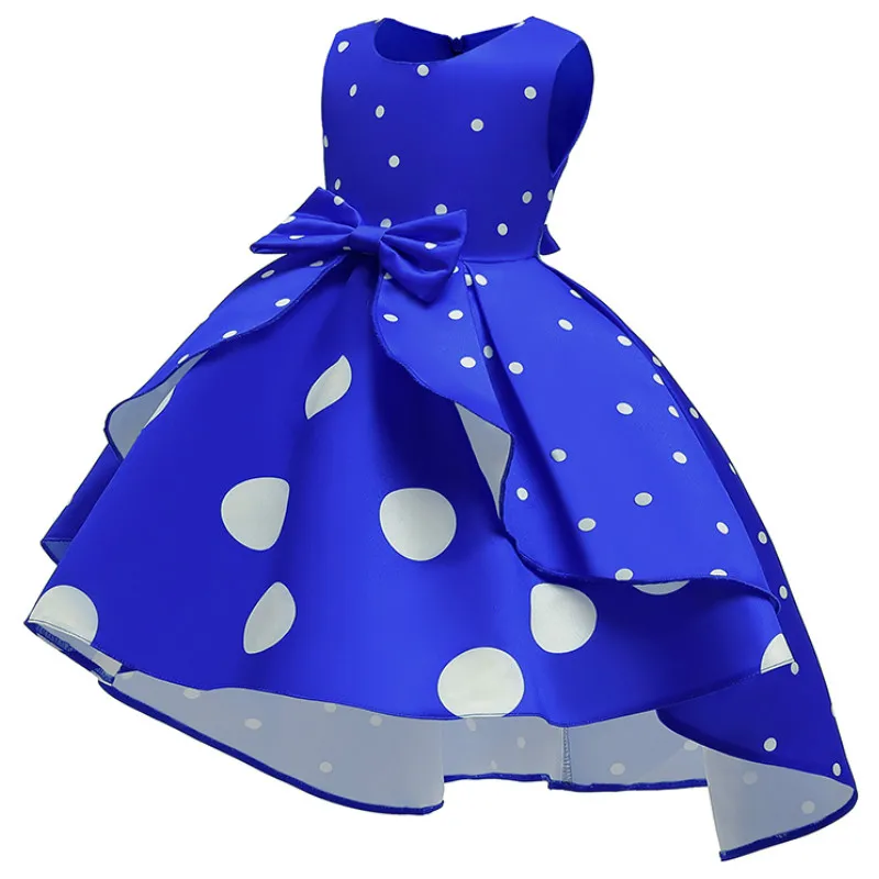 Baby Girls Christmas Flower Striped Dress girls dress princess costume kids clothes for Girls Wedding Party Toddler Kids Brithday Dot Dress