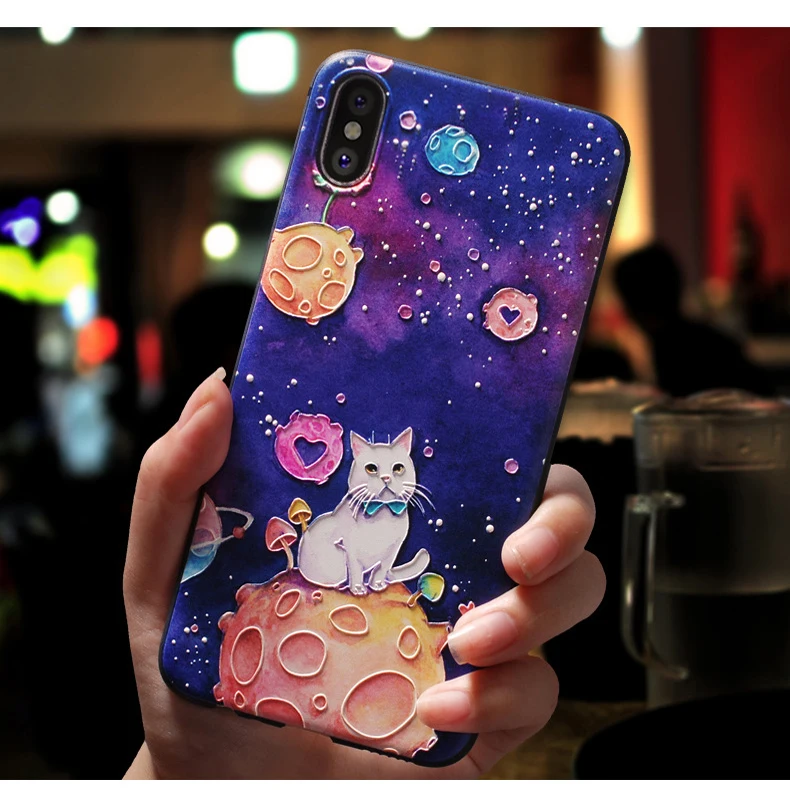 Premium Relief Soft Silicone Phone Back Cover