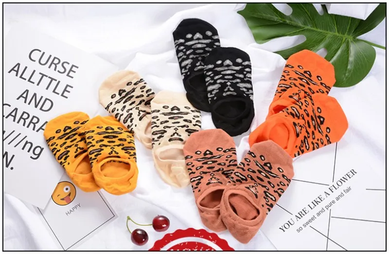 3Pairs/lot=6pieces Leopard Boat Socks Ladies Cotton Invisible Summer Women Fashion Socks Wild College Wind Socks Female