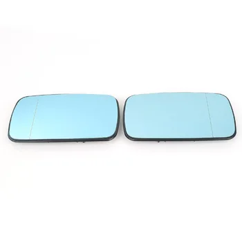 

1 Pair Rear View Side Mirrors Glass Blue Heating For BMW E39 E46 320i 330i 325 Mirror Covers Accessories