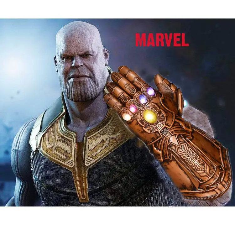 

Marvel Thanos Gloves Glowing Avengers 40% Thanos Mask Infinity War Gloves Gems Colorful Lights