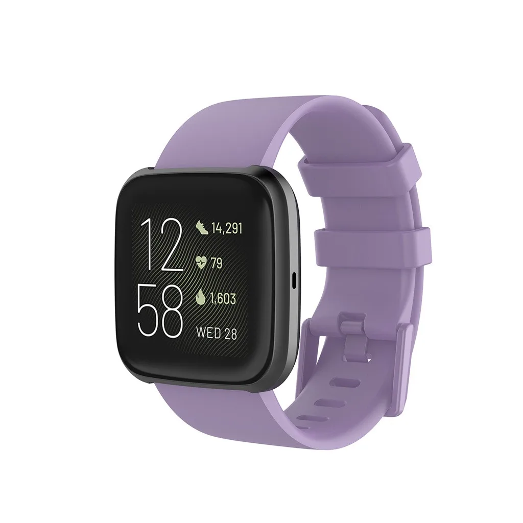 Силиконовый ремешок для Fitbit Versa 2 Смарт-часы с заменой ремешка ремешок для часов женский мужской браслет спортивный ремешок для часов 19Nov