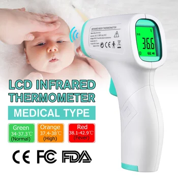 

Infrared Thermometer Infrared Non-Contact Thermometer Forehead Digital Body Temperature Meter Measuring Tool with LCD Display