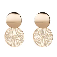 Модные ювелирные изделия изогнутые медные серьги полые металлические круговые серьги массивные серьги для девочек подарок для женщин