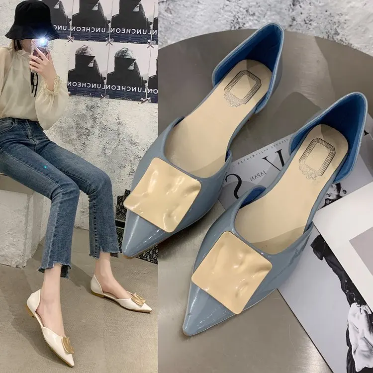 Women Flats Casual Women Soft Shoes Breathable Pointed Shoes Women's Flat Shoes Ballet Single Shoes Fashion Shoes 2020 New
