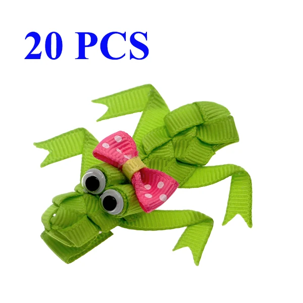 Alligator-20PCS Крошечные ленты Скульптура заколки для волос заколки 20 шт. в ассортименте в форме животных мини-заколки для волос для маленьких девочек подростков детей - Цвет: Alligator-20PCS