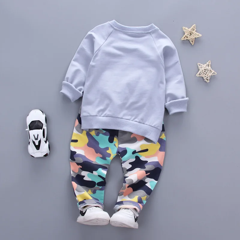 Baby Boy Autumn Clothes Girl Letter M Warm Cotton Clothing Set For Kid Camouflage Jackets Pant 2pcs Fashion Children Sports Suit