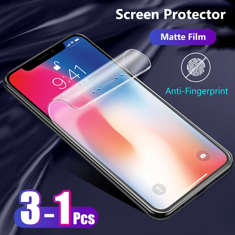 Для Apple iPhone 11 Pro Xs Max X XR SE 2020 7 8 Plus полное покрытие матовая Гидрогелевая пленка без