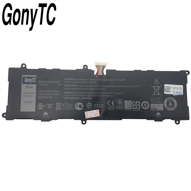Оригинальный аккумулятор GONYTC 38 Вт/ч 7 4 В 2H2G4 для ноутбука Dell Venue 11 Pro 7140 21CP5/63/105 2217 2548