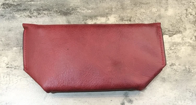 Koop Eerste Laag Koeienhuid Effen Kleur Lederen Grote Capaciteit Portemonnee Portemonnee Vrouwen Tas