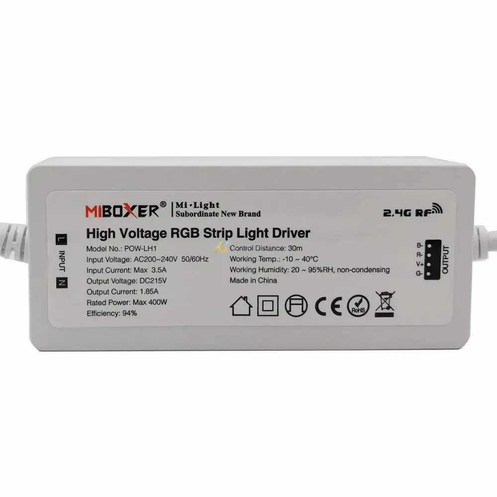Mi. Свет высокой Напряжение Смарт RGB Led контроллер POW-LH1 AC200-240V приложение Wi-Fi для цветных(RGB) светодиодных лент контроллер 400 Вт можете начать использование 50 м ленты