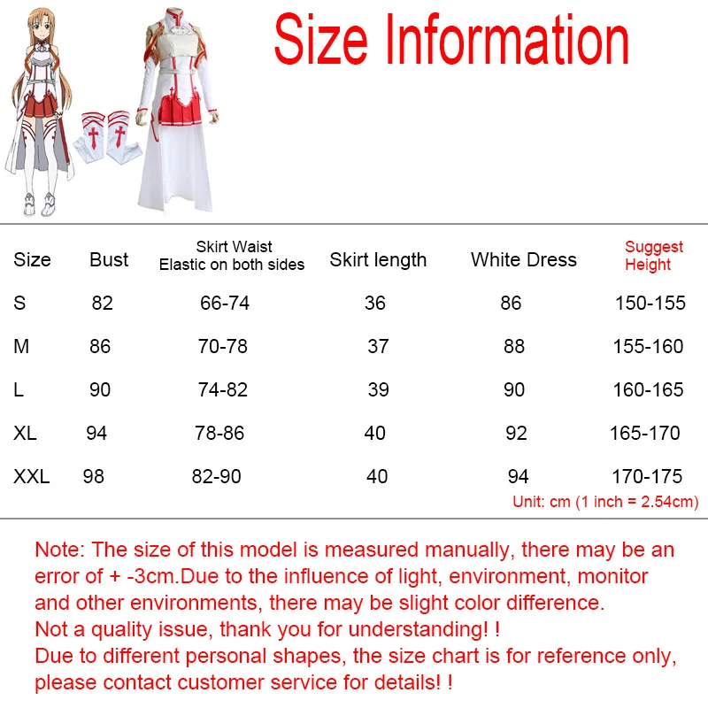 Anime Sword Art Online Asuna Yuuki Cosplay Costumes Uniform for Halloween SAO Asuna Battle Suit Outfits with Wig and Shoes0 (16)