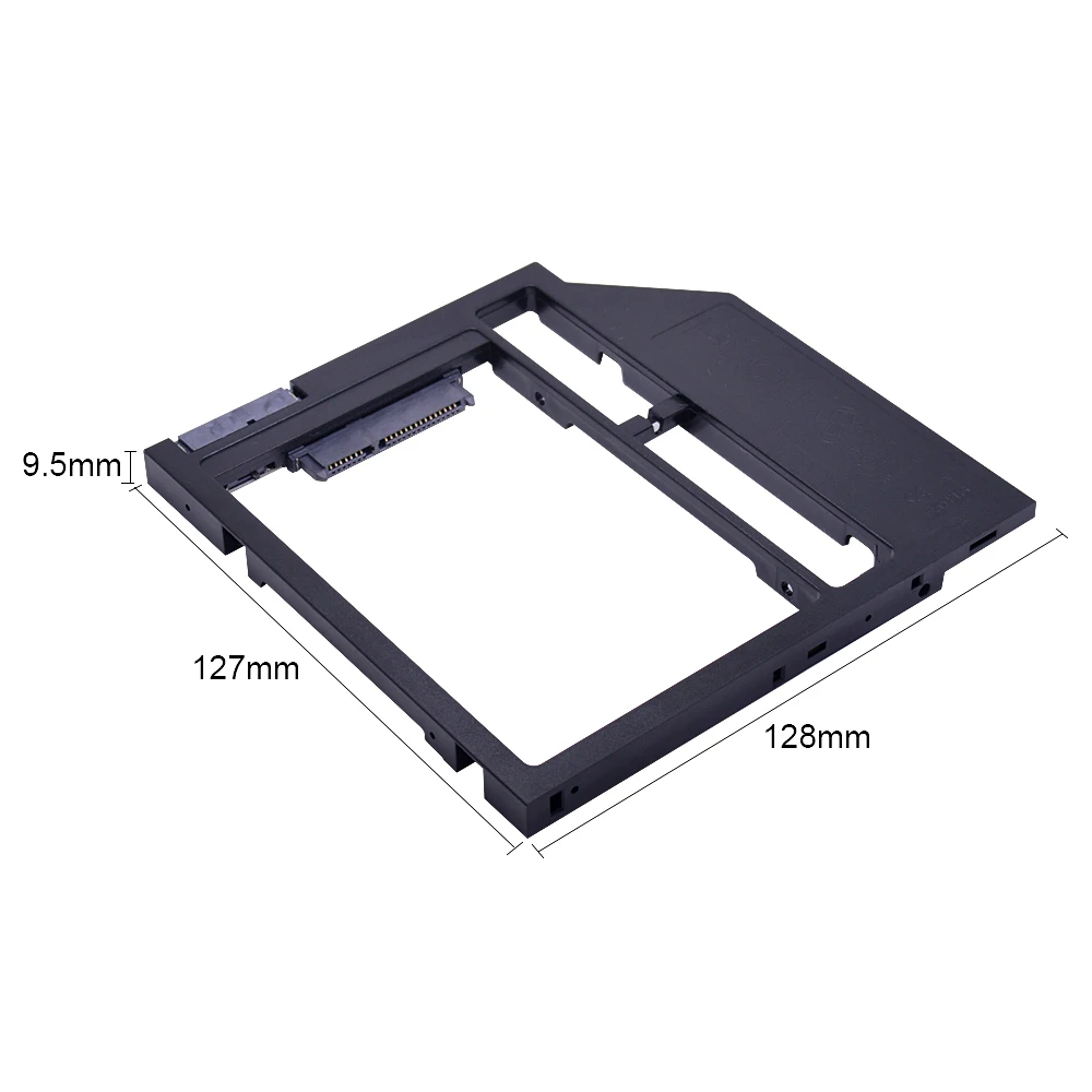 Placstic Optibay SATA 3 0 2nd HDD Caddy 9 5 мм для 2 дюймов 7 SSD чехол жесткий диск Корпус драйвера