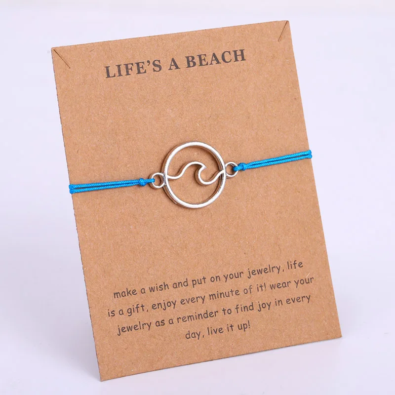 Ocean Wave Beach Adjustable Bracelets Conch Shells Octopus Mermaid Women Men Unisex Fashion Jewelry Summer Gift Drop Shipping