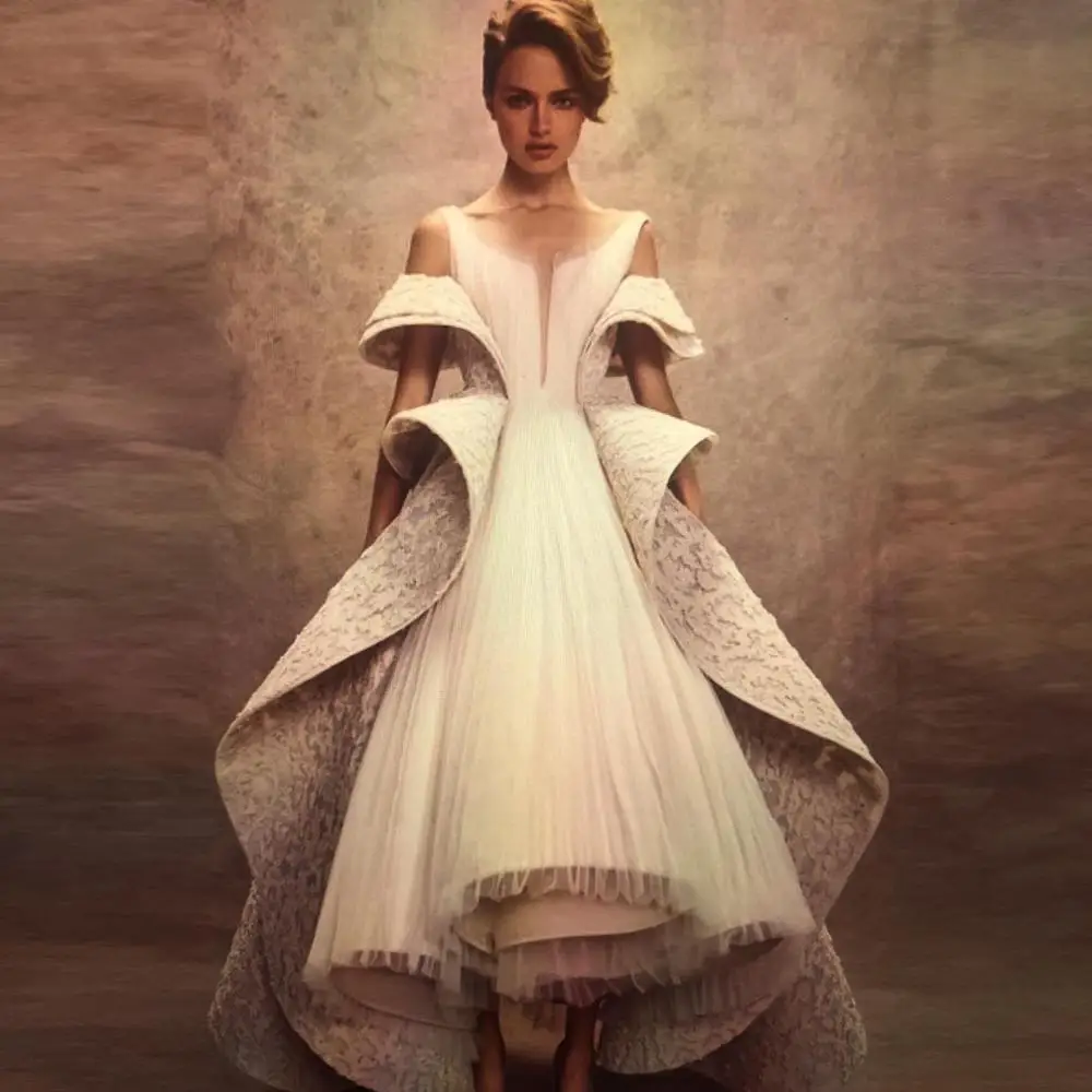 Couture Robe de soiree; элегантное детское платье с оборками длинное вечернее платье торжественное платье высококачественный для Бала выпускников Платья для вечеринок на молнии сзади, на заказ