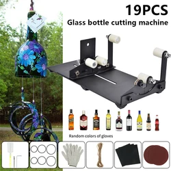 19 pçs/set cortador de garrafa de vidro ferramentas de corte diy máquina de corte de vidro quadrado e redondo vinho cerveja esculturas de vidro cortador ferramenta