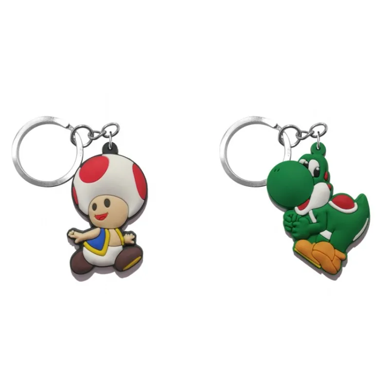 20 шт./лот, брелок Super Mario Bros, мультяшный ПВХ брелок для ключей, брелок для ключей, модные брелоки, вечерние брелоки, подарок FavorKids - Цвет: 7009-10 11 mix20pcs