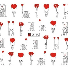 Наклейки для ногтей, Водные Переводные картинки, тату слайдер, милый любовник, любовь, сердце, дизайн, украшение, маникюр, пегатина, фольга, обертывания