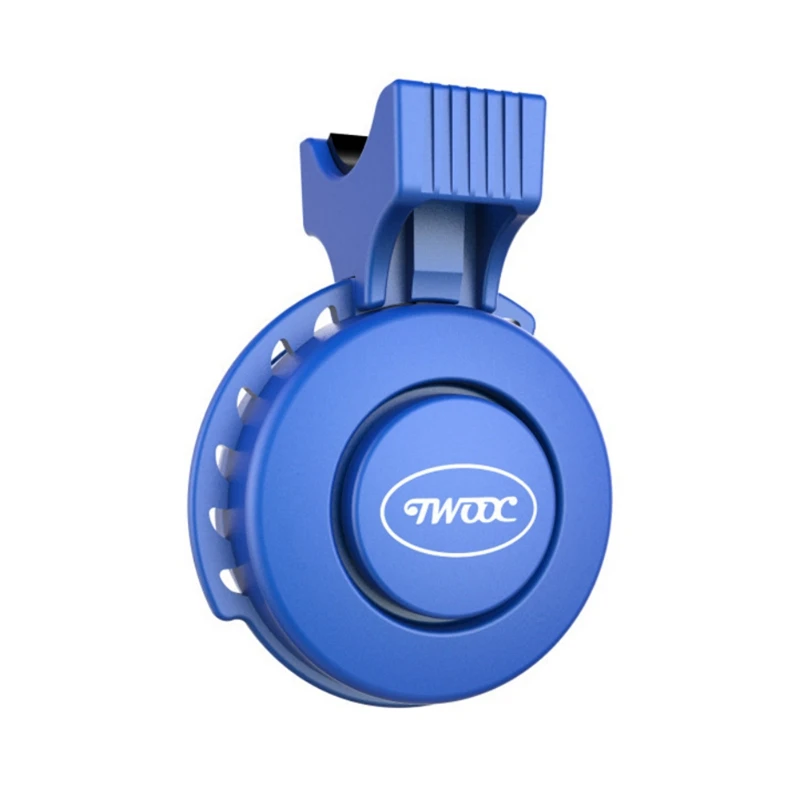 USB заряжаемый велосипедный Электрический рожок 120 дБ водонепроницаемый руль 3 режима безопасности MTB дорожный велосипед звуковая сигнализация - Цвет: Синий