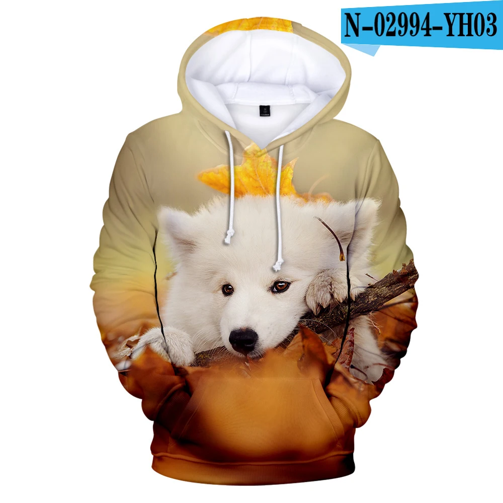 Samoyed толстовки с 3D принтом толстовки брелок для ключей в стиле ретро одежда с длинными рукавами с капюшоном плюс размер Samoyed толстовки для женщин - Цвет: E