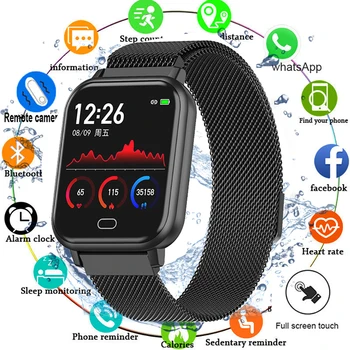 

M16 Waterproof Bluetooth Smart Watch for Men Women Wristwatch with Heart Rate Monitor Blood Pressure Fitness Tracker New Fashion