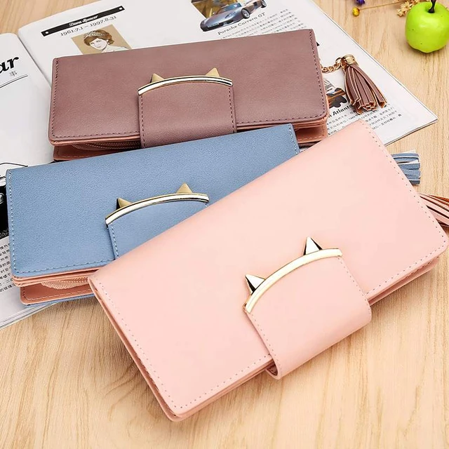 Cute Cat Zipper Wallet For Women Designer PU Leather Pink Money Purse With  Card Holder And Billetera Brand Design From Loveuuu, $18.45 | DHgate.Com