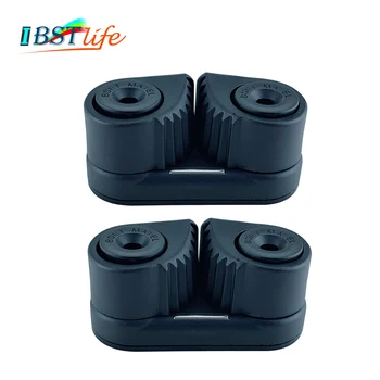 

2X Black Composite 2 Row Matic Ball Bearing Cam Cleat Pilates Equipment Marine Boat Fast Entry Rope Wire Fairlead Sailboat yacht