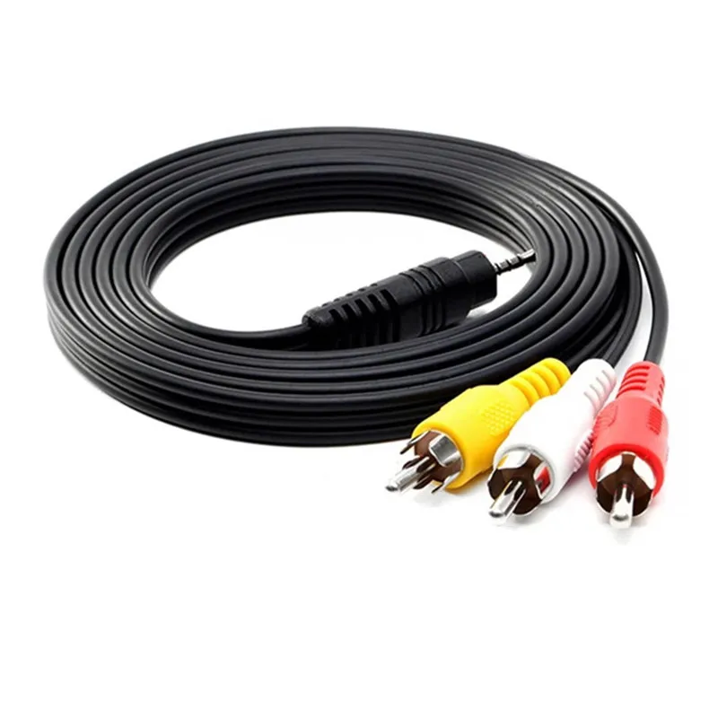 

1.2M 3.5mm Jack Plug Male to 3 RCA Adapter High Quality 3.5 to RCA Male Audio Video AV Cable Wire Cord
