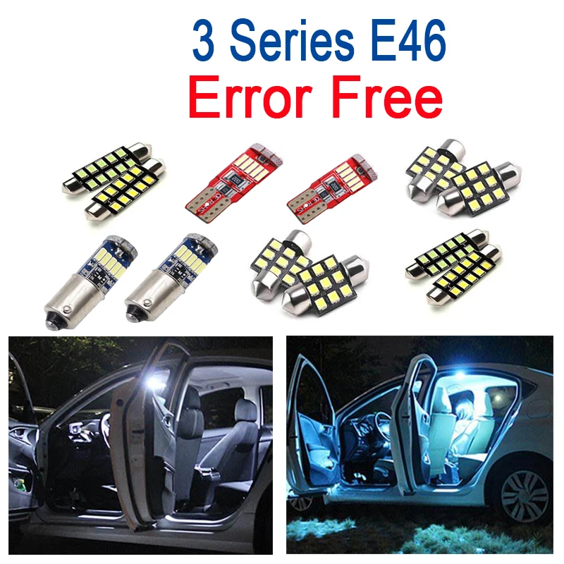 

17pcs LED Interior Light Kit + License plate lamp for BMW 3 series E46 Sedan Coupe M3 318i 318ti 323i 323is 325i 325xi (99-05)