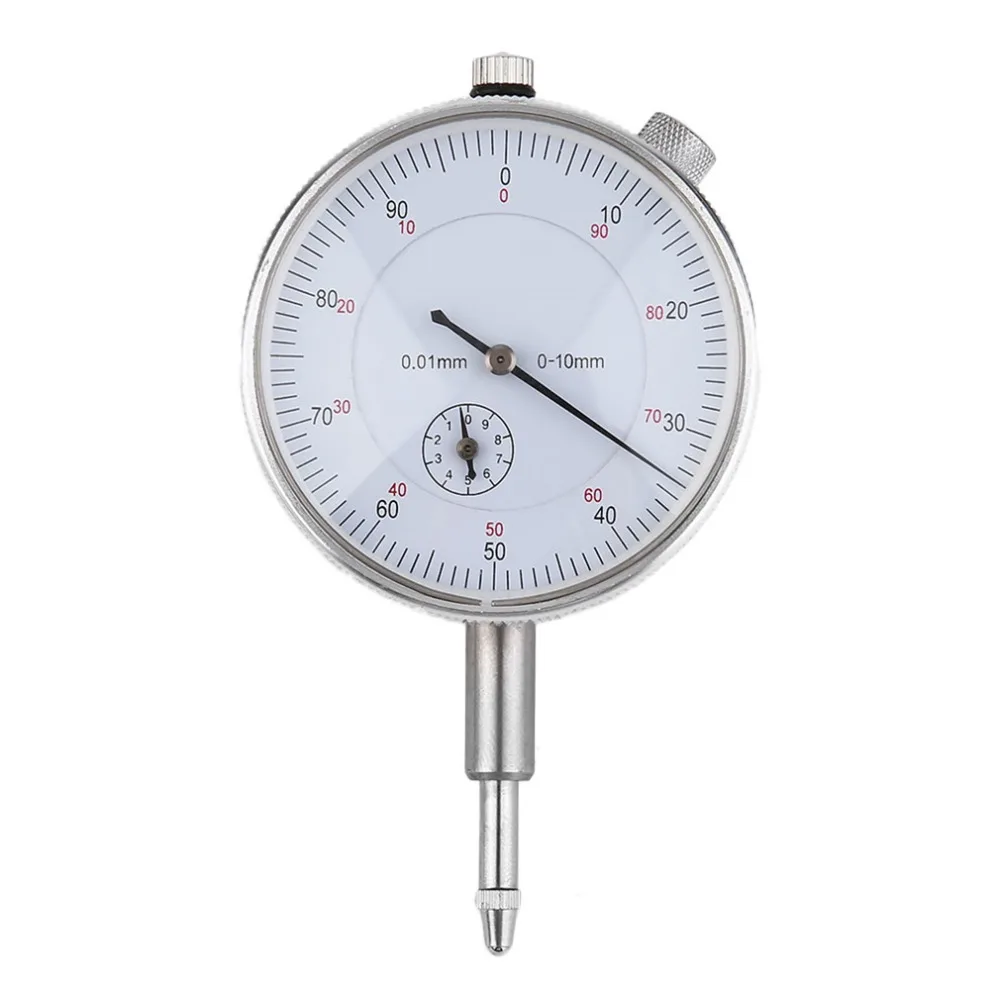 Циферблат индикатор 0-10 мм/0,01 мм разрешение индикатор прибор измерение измерительный инструмент стабильный измеритель производительности точный - Цвет: Белый