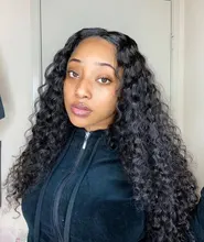 Remy onda profunda peluca Frontal 13x4 del pelo humano del frente del cordón pelucas con minimechones Preplucked y nudos blanqueados Pelo Rizado Peluca de cabello humano