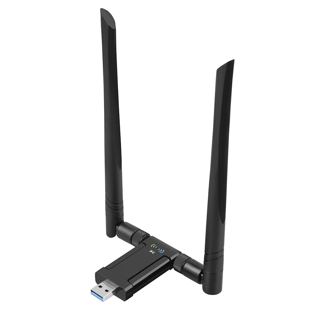 1200 Мбит/с Беспроводная USB Сетевая карта USB3.0 Двухдиапазонная 2,4G& 5,8G Wifi приемник и беспроводной адаптер для ПК с 2 антеннами