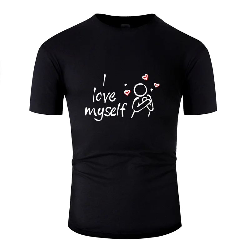 Персонализированная Повседневная футболка с надписью i love to love Yourself homme, Мужская футболка с коротким рукавом, размер S-5xl, топ в стиле хип-хоп