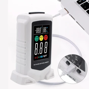 

FY88 Digital Formaldehyde Detector Gas Analysis 3Inch Color Screen HCHO TVOC C6H6 Temperature Humidity Air Quality Monitor ALI88
