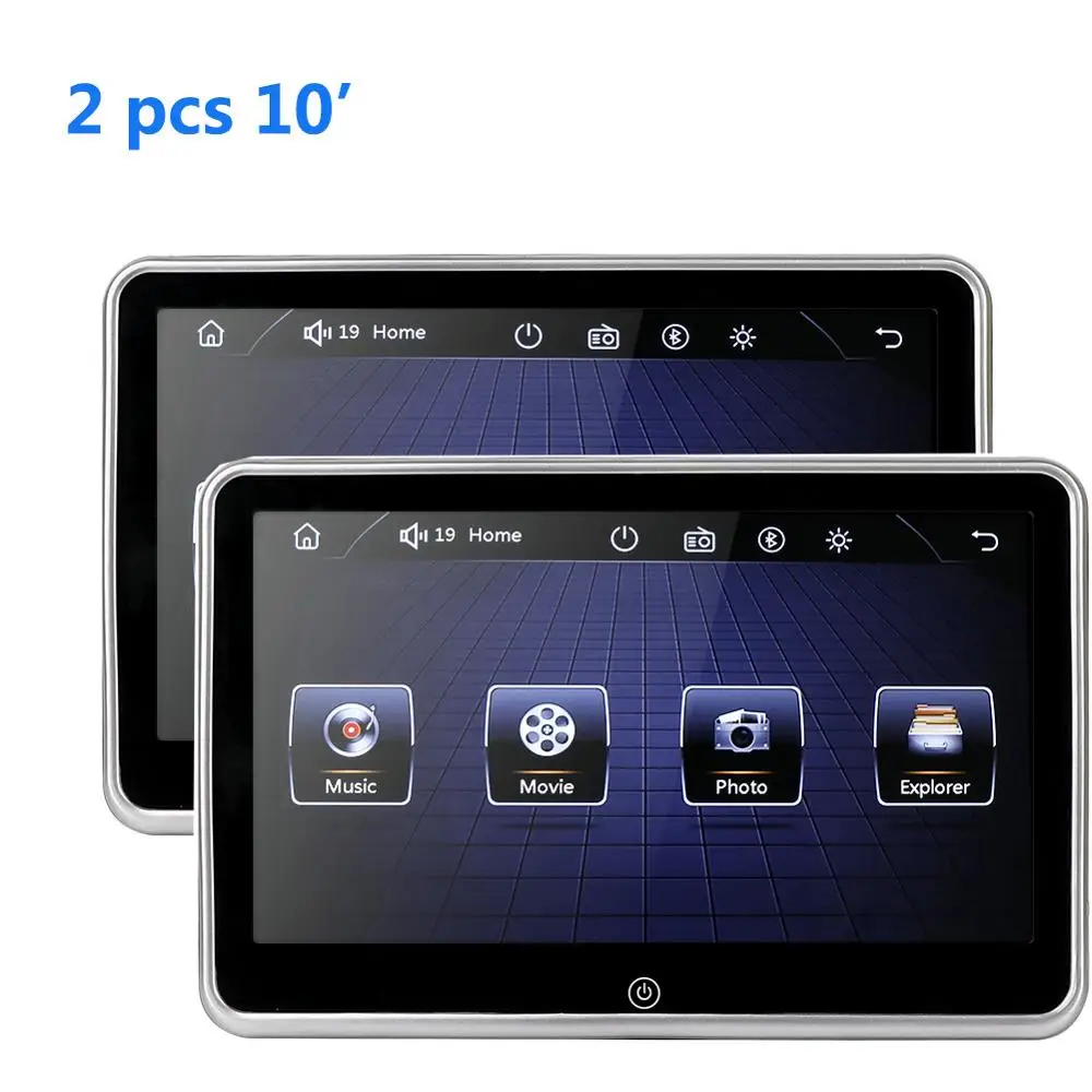 10 inch (2 pcs) 1" /8" HD Автомобильный подголовник монитор DVD видео плеер USB/SD/FM TFT lcd цифровой экран сенсорная кнопка игра Дистанционное управление автомобиль MP5 - Цвет: 10 inch (2 pcs)