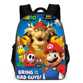 

Hot Super Mario Bros Sonic School Bag for Teenager Boys Girls Kids Personized Schoolbag Supplier Children Hot Game Backpack