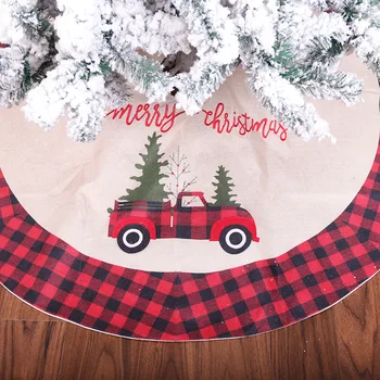 

Christmas Tree Skirts Diameter 105 Cm Non-woven Fabric Snowman Santa Claus Tree Base Floor Mat Cover Festival Decoration